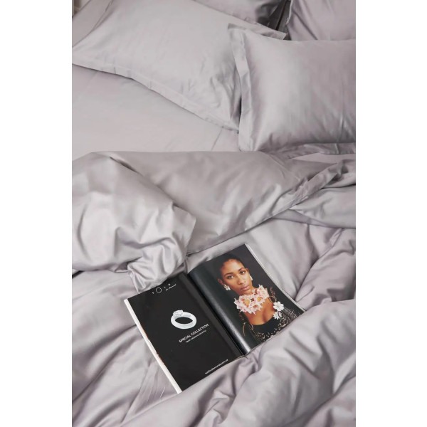 Фото - Пододеяльник двуспальный евро Moon&Star Satin Premium Smoke 200x220 см (MS-870000488)