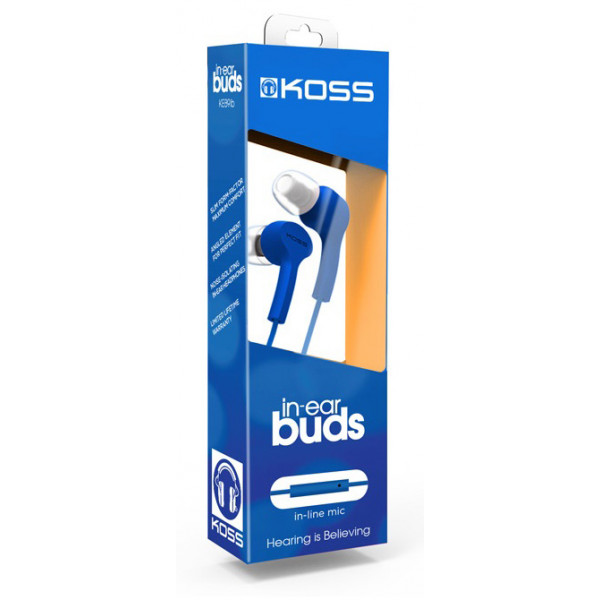Фото - Навушники вкладиші дротові Koss KEB9iB Mic Blue