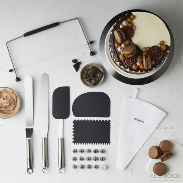 Фото - Комплект техніки Kenwood Кухонна машина і комбайн + Кухарський набір приладдя Kenwood KCL 95.004 SI + Кондитерський набір KWSD100