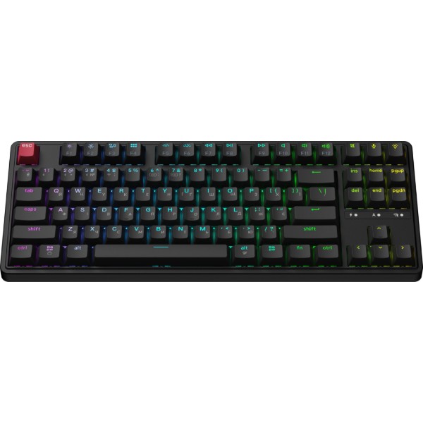 Фото - Клавиатура беспроводная Keychron C3 Max Super Red Switch Black RGB (C3M-H1-UA)