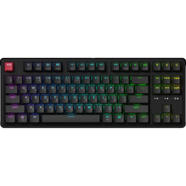Фото - Клавиатура беспроводная Keychron C3 Max Super Red Switch Black RGB (C3M-H1-UA)
