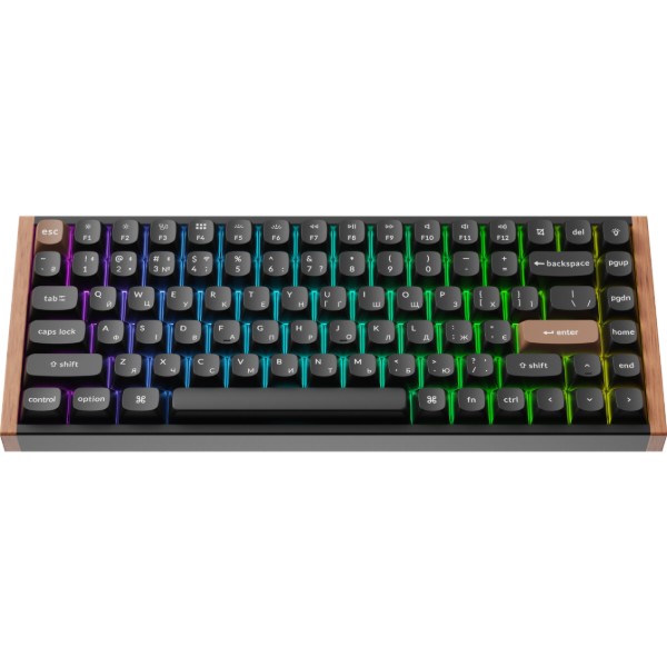 Фото - Клавиатура беспроводная Keychron K2HE 81Key, Gateron Double-Rail Magnetic Nebula, WL/BT/USB-A Black (K2H-F1-UA)