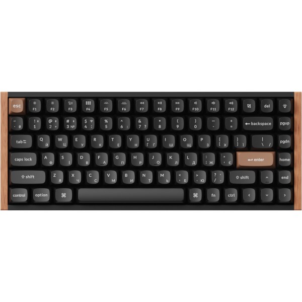 Фото - Клавиатура беспроводная Keychron K2HE 81Key, Gateron Double-Rail Magnetic Nebula, WL/BT/USB-A Black (K2H-F1-UA)
