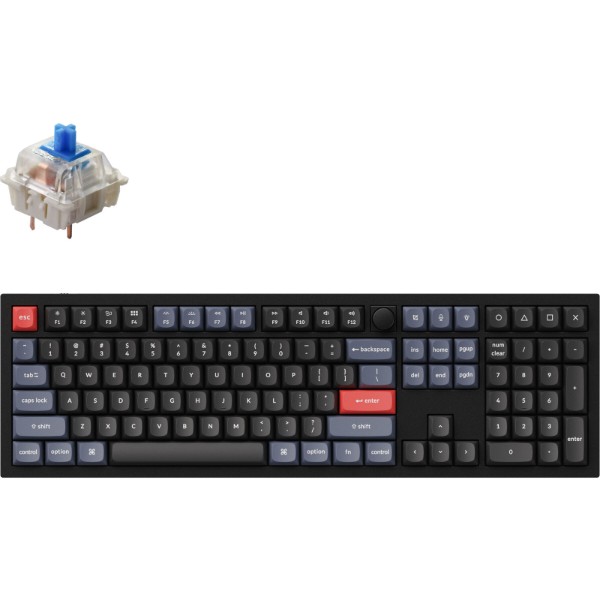 Фото - Клавиатура проводная игровая Keychron Q6 104Key Gateron G PRO Blue EN RGB Black (Q6M2Z)