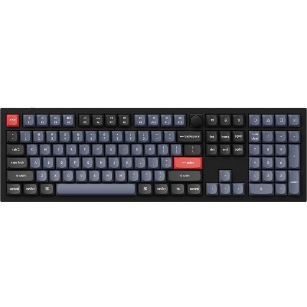 Фото - Клавиатура проводная игровая Keychron Q6 104Key Gateron G PRO Blue EN RGB Black (Q6M2)