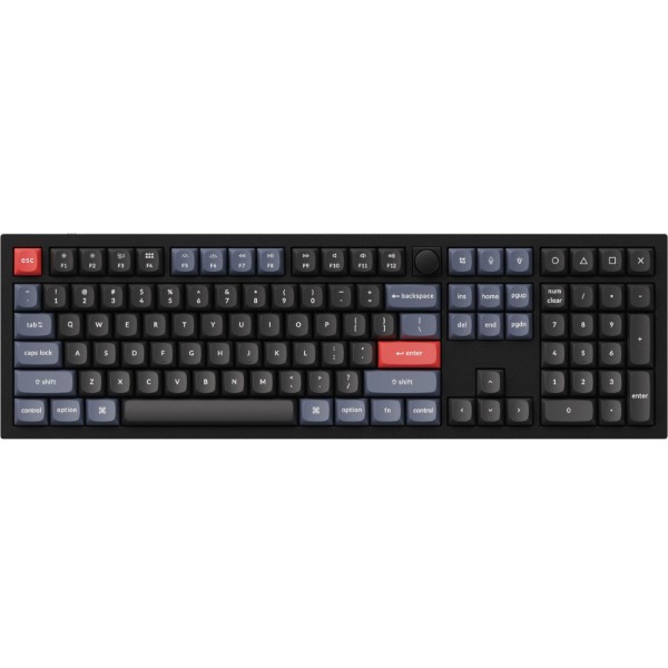Фото - Клавиатура проводная игровая Keychron Q6 104Key Gateron G PRO Brown EN RGB Black (Q6M3Z)