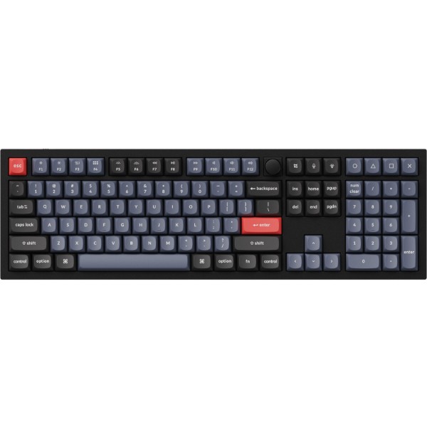 Фото - Клавиатура проводная игровая Keychron Q6 104Key Gateron G PRO Red EN RGB Black (Q6M1)