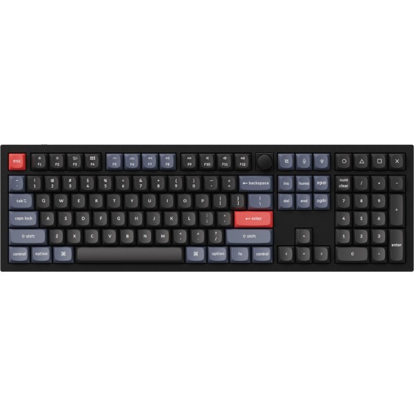Фото - Клавиатура проводная игровая Keychron Q6 104Key Gateron G PRO Red EN RGB Black (Q6M1Z)