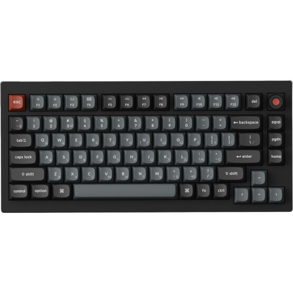Фото - Клавиатура проводная Keychron V1 8K Super Red Switch Black RGB (V1W-D1-UA)