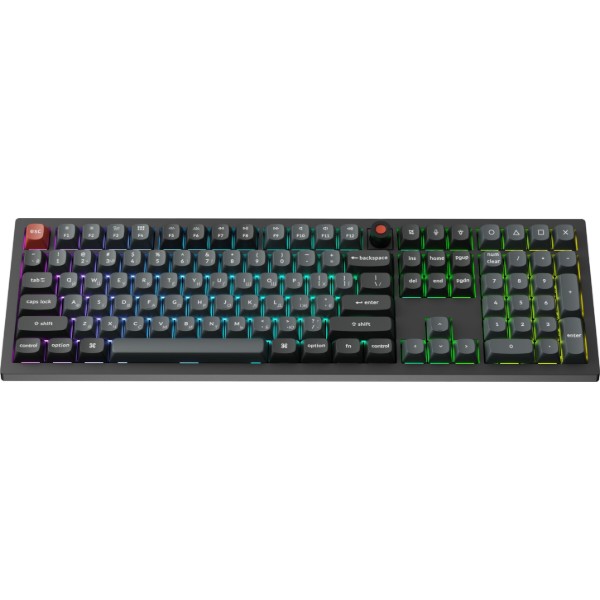 Фото - Клавиатура проводная Keychron V6 8K Super Red Switch Black RGB (V6W-D1-UA)