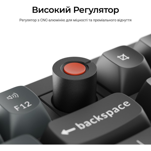 Фото - Клавиатура проводная Keychron V6 8K Super Red Switch Black RGB (V6W-D1-UA)
