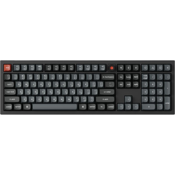 Фото - Клавиатура проводная Keychron V6 8K Super Red Switch Black RGB (V6W-D1-UA)