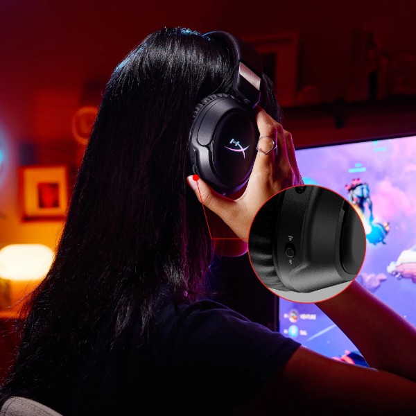 Фото - Гарнитура беспроводная игровая HyperX Cloud Flight 2 Wireless Black (B5VC4AA)