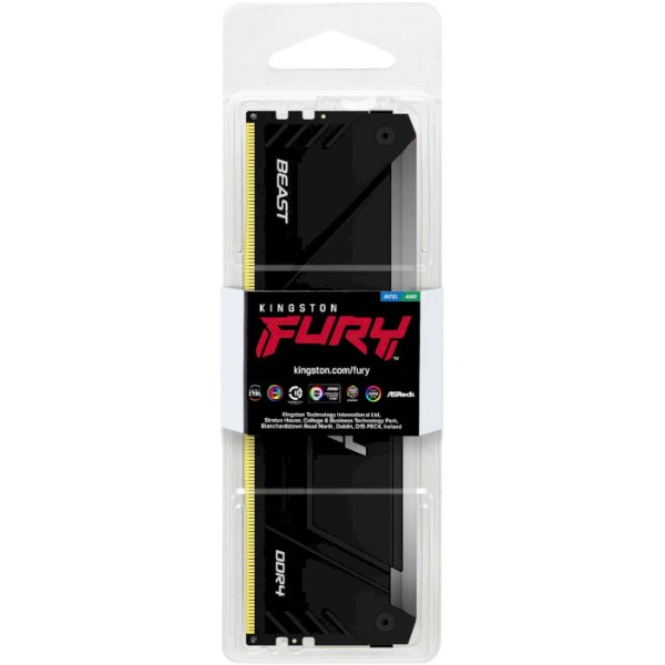 Фото - Пам'ять DDR Kingston Fury Beast RGB DDR4-3200 32GB CL16-20-20 1.35V XMP (KF432C16BB2A/32)