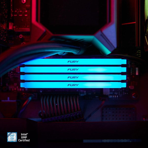 Фото - Пам'ять DDR Kingston Fury Beast RGB DDR4-3200 32GB CL16-20-20 1.35V XMP (KF432C16BB2A/32)