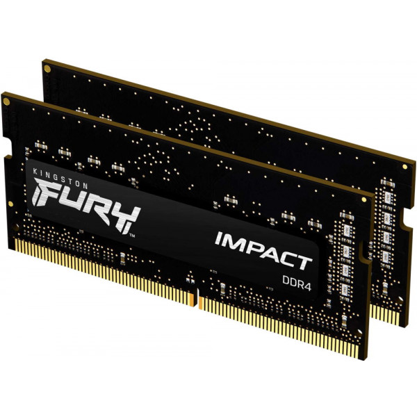 Фото - Память DDR Kingston DDR4 32GB KIT 3200 FURY Impact (KF432S20IBK2/32)