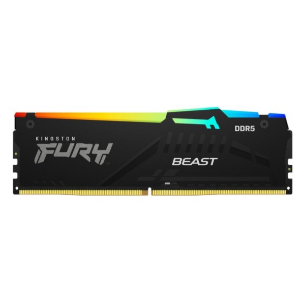 Фото - Память DDR Kingston DDR5 16GB/5600 Fury Beast RGB (KF556C40BBAK2-16)