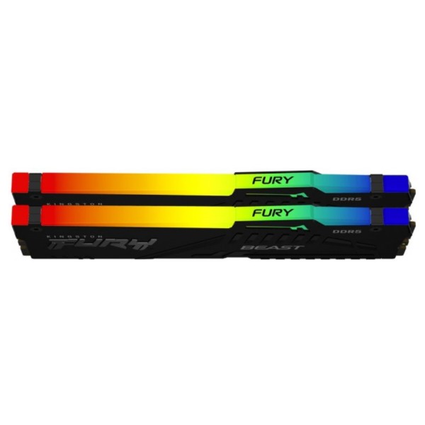 Фото - Память DDR Kingston DDR5 16GB/5600 Fury Beast RGB (KF556C40BBAK2-16)