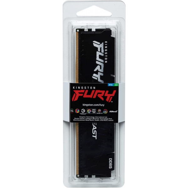 Фото - Память DDR Kingston DDR5 32GB 5200 FURY Beast Black RGB (KF552C40BBA-32)