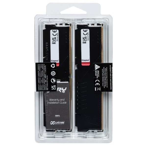 Фото - Память DDR Kingston DDR5 64GB KIT (32GBx2) 5600 FURY Beast (KF556C40BB2K2-64)