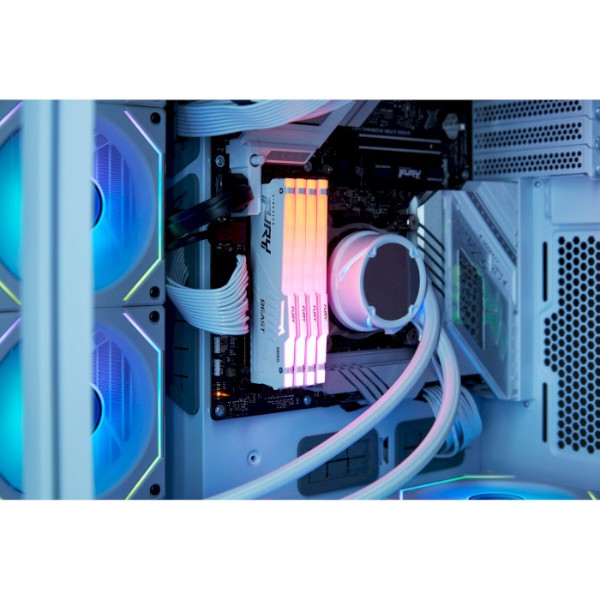 Фото - Пам'ять DDR Kingston Fury Beast White RGB 16GB (1x16) DDR5 5600 MHz (KF556C40BWA-16)