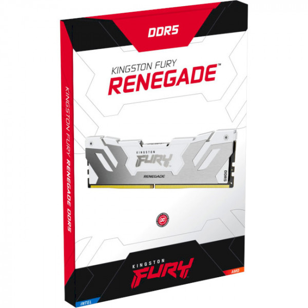 Фото - Память DDR Kingston Fury Renegade Silver/White DDR5-6400 64GB (2x32GB) CL32-39-39 1.4V XMP (KF564C32RWK2-64)