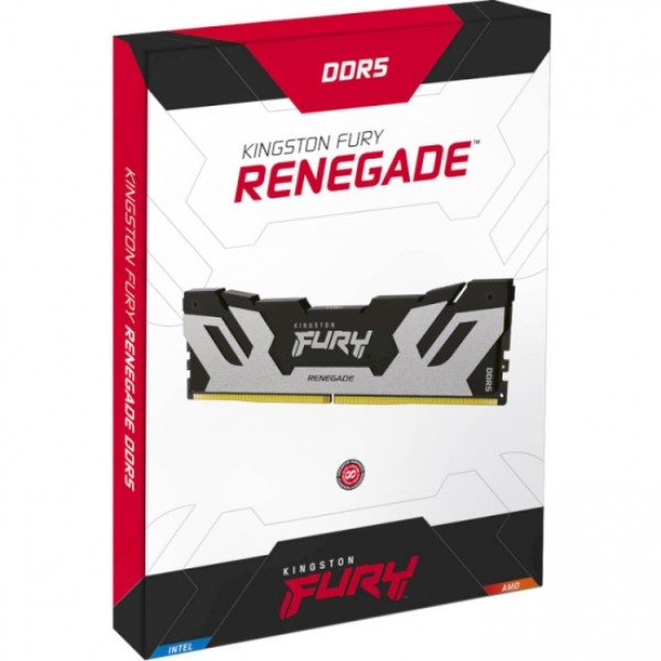 Фото - Пам'ять DDR Kingston Fury DDR5 32GB 2x16GB 8000MHz Renegade Silver (KF580C38RSK2-32)