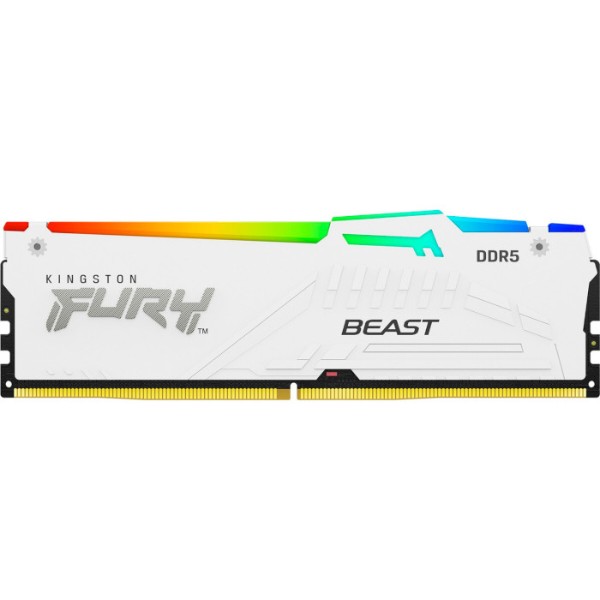 Фото - Пам'ять DDR Kingston Fury Beast White RGB 16GB (1x16) DDR5 5600 MHz (KF556C40BWA-16)