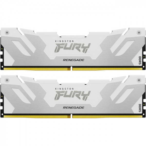 Фото - Память DDR Kingston Fury Renegade Silver/White DDR5-6400 64GB (2x32GB) CL32-39-39 1.4V XMP (KF564C32RWK2-64)