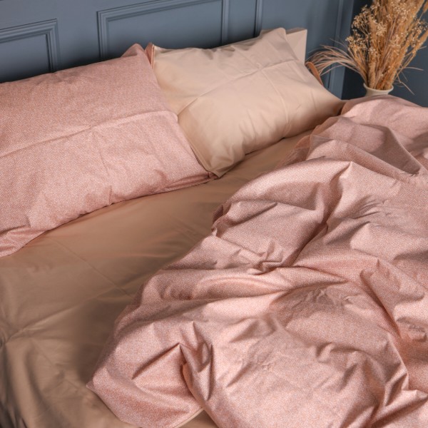 Фото - Комплект постельного белья MirSon King Size 220х240 см 22-1444 Gentle Peach Glow (2200012407066)