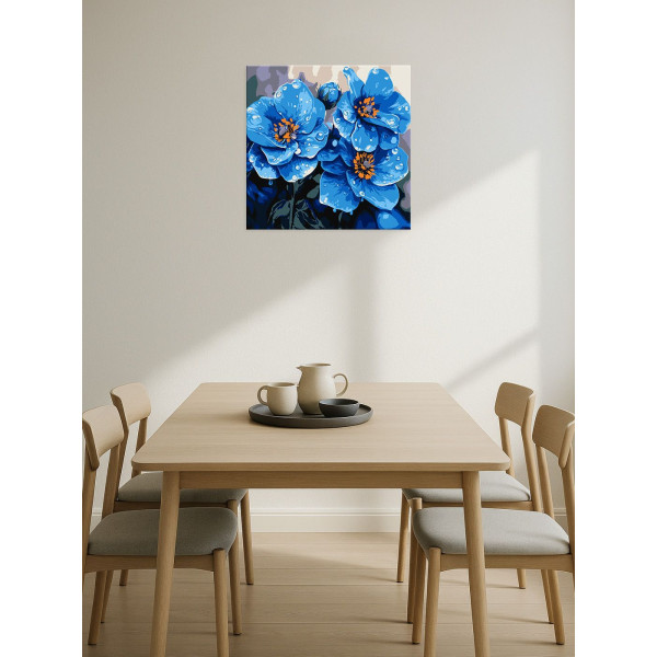 Фото - Картина за номерами Ideyka Фіалки щоранку 30х30 см (KHO3317)