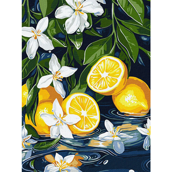 Фото - Картина за номерами Ideyka Лимон у розрізі 30х40 см (KHO5733)