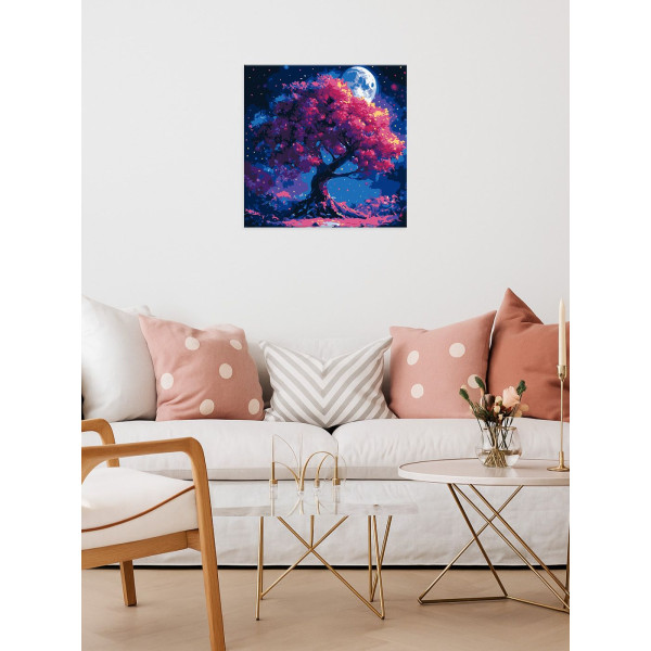 Фото - Картина по номерам Ideyka Силуэт дерева 40х40 см (KHO6384)