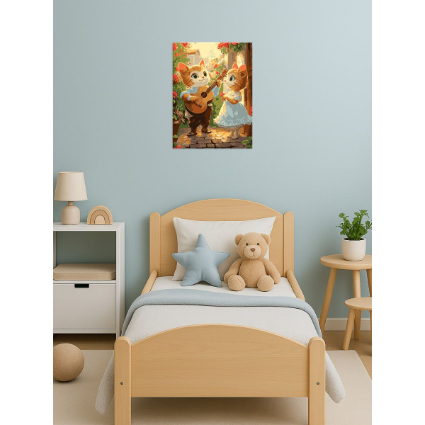 Фото - Картина за номерами Ideyka Котячі романси 30х40 см (KHO6746)