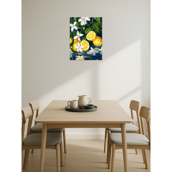Фото - Картина за номерами Ideyka Лимон у розрізі 30х40 см (KHO5733)