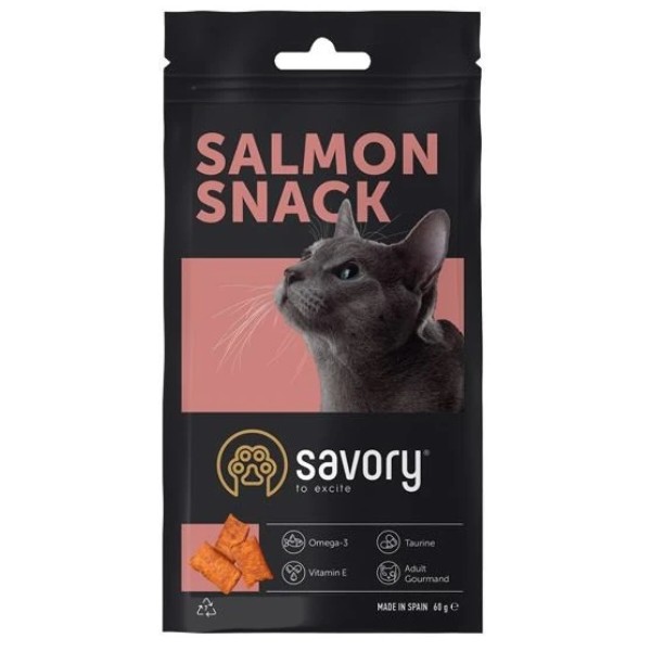Фото - Ласощі для собак Savory Cats Snacks Pillows Gourmand with Salmon 60 г (4820232631454)