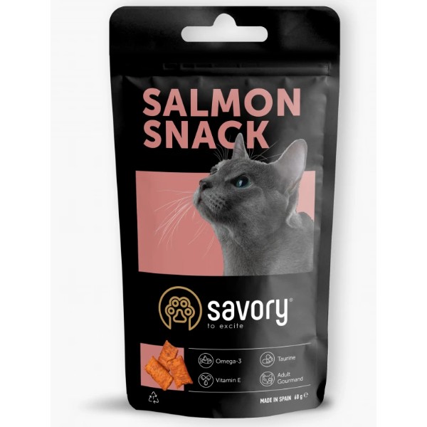 Фото - Ласощі для собак Savory Cats Snacks Pillows Gourmand with Salmon 60 г (4820232631454)