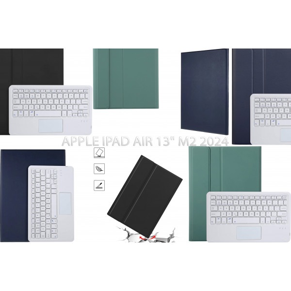 Фото - Чохол-клавіатура для планшета BeCover з бездротовою клавіатурою (TouchPad) for Apple iPad Air 13'' (M2)/iPad Air 13'' (M3) Deep Blue (712602)