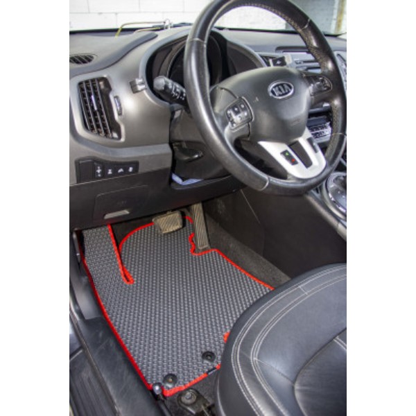 Фото - Килимки з екошкіри в салон авто EVAtech для Sportage (SL) Kia 2010-2015 3 покоління SUV EU (KI1323CV5LA3BBLB)
