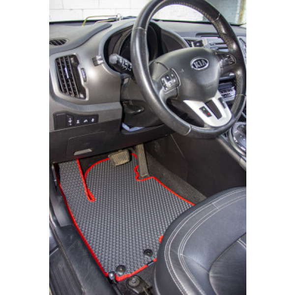 Фото - Килимки з екошкіри в салон авто EVAtech для Sportage (SL) Kia 2010-2015 3 покоління SUV EU (KI1323C5LA3BBLB)