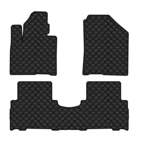 Фото - Килимки з екошкіри в салон авто EVAtech для Sorento (UM) 7 seats Kia 2014-2020 3 покоління SUV Korea (KI1355ZV3LA5BBB)