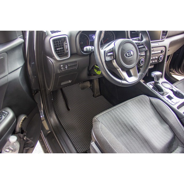 Фото - Килимки з екошкіри в салон авто EVAtech для Sportage (QL) Kia 2016-2021 4 покоління SUV EU (KI1358C5LA3BBLB)
