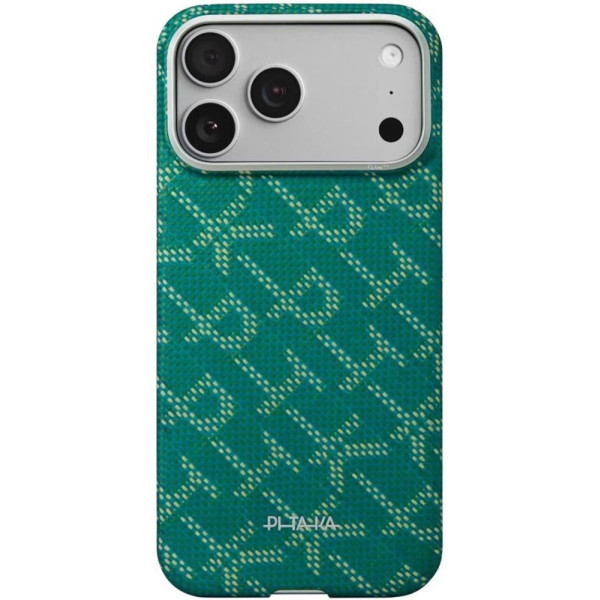 Фото - Чохол для смартфону Pitaka Ultra-Slim Case Monogram Green/Gold for iPhone 17 Pro Max (KI1701PTKP)