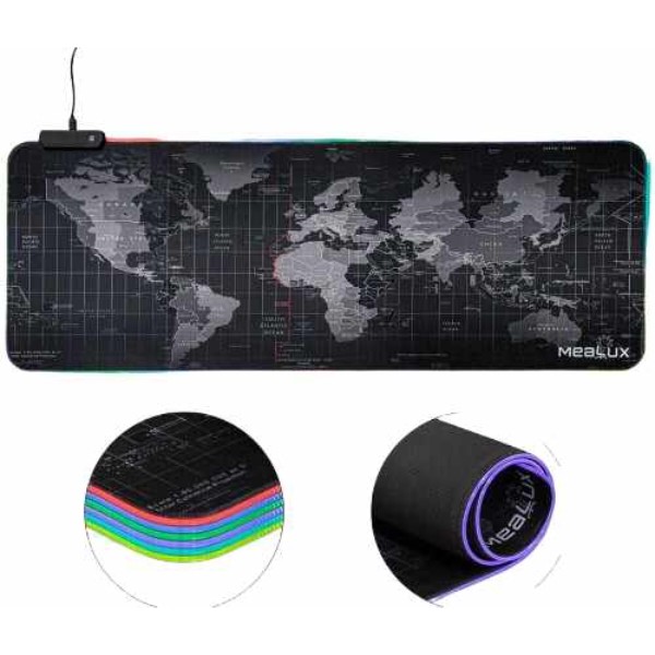 Фото - Килимок для миші  ігровий Mealux Mousepad 800x300x4mm RGB V02