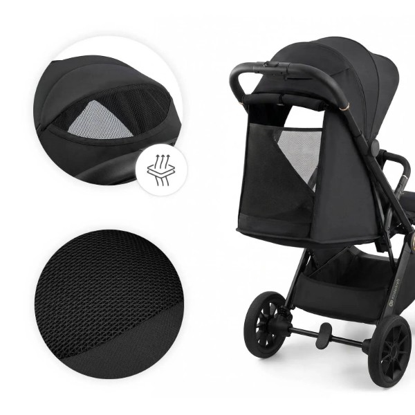 Фото - Коляска прогулянкова Kinderkraft Dave Venezian Black (KSDAVE00BLK0000)
