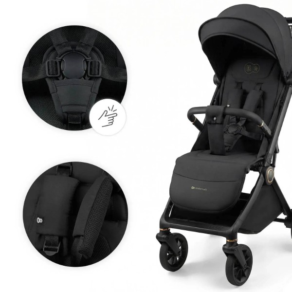 Фото - Коляска прогулянкова Kinderkraft Dave Venezian Black (KSDAVE00BLK0000)