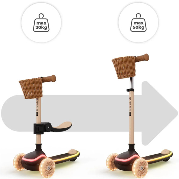 Фото - Трёхколёсный самокат Kinderkraft 2в1 Raket Up Beige (KRRAUP00BEG0000)