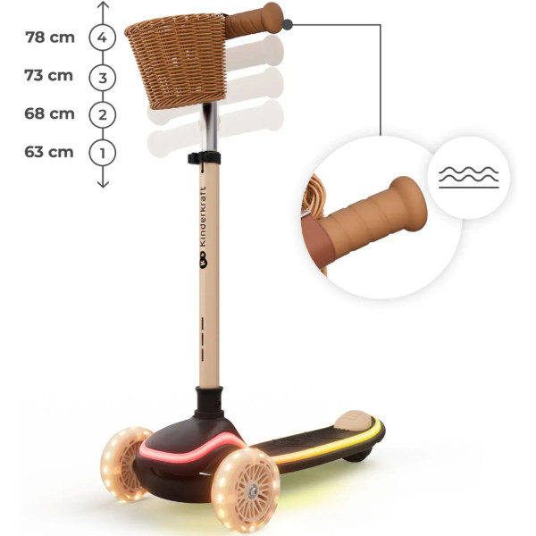 Фото - Трёхколёсный самокат Kinderkraft 2в1 Raket Up Beige (KRRAUP00BEG0000)