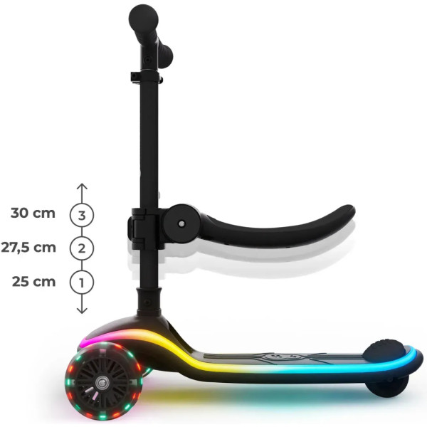 Фото - Триколісний самокат Kinderkraft 2в1 Raket Up Black (KRRAUP00BLK0000)