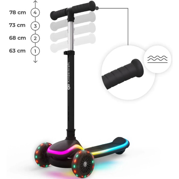 Фото - Триколісний самокат Kinderkraft 2в1 Raket Up Black (KRRAUP00BLK0000)